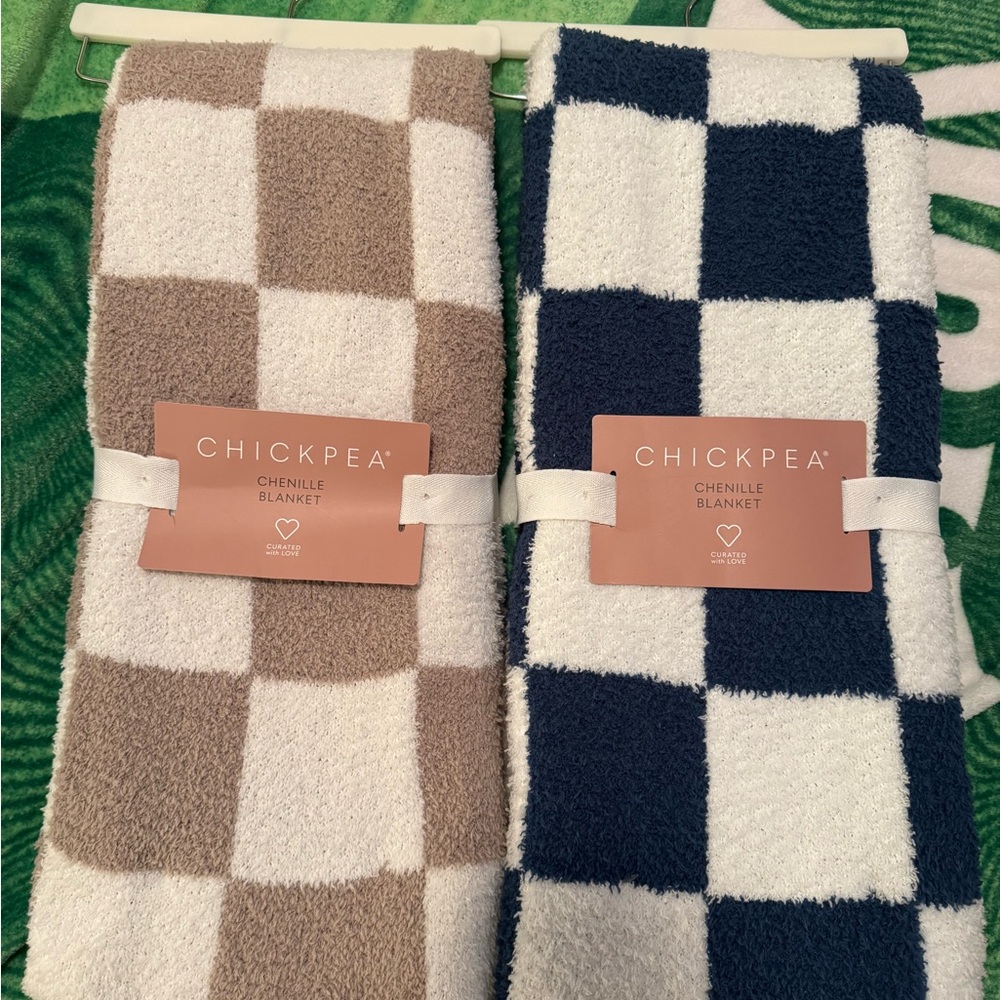 Chickpea Chenille Checkered Baby Blankets